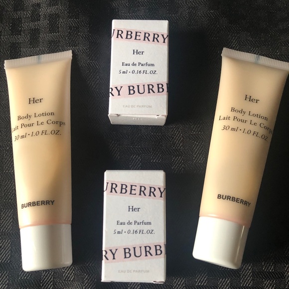Burberry Other Burberry Her Perfume And Lotion 4 Piece Set Poshmark